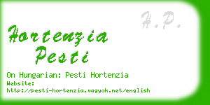 hortenzia pesti business card